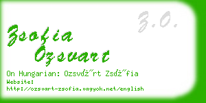 zsofia ozsvart business card